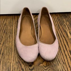 Margaux Pink haircalf flats Sz 39